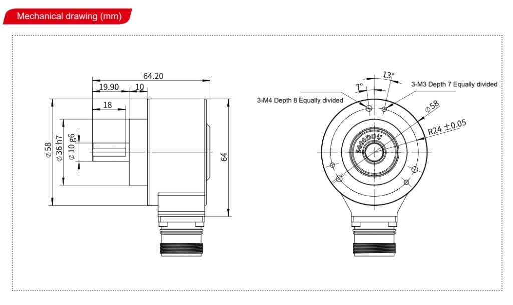 COS58F03 Incremental Rotary Encoder